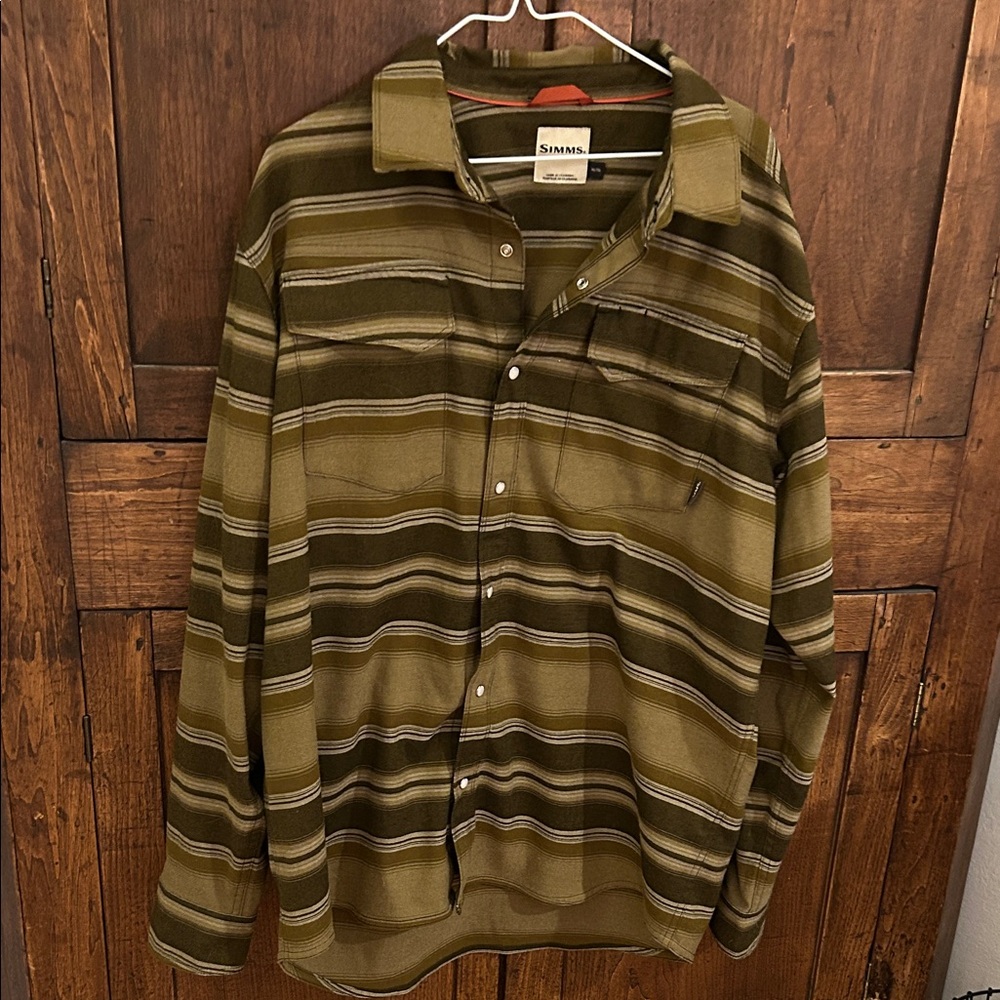 Mens Simms flannel snap shirt